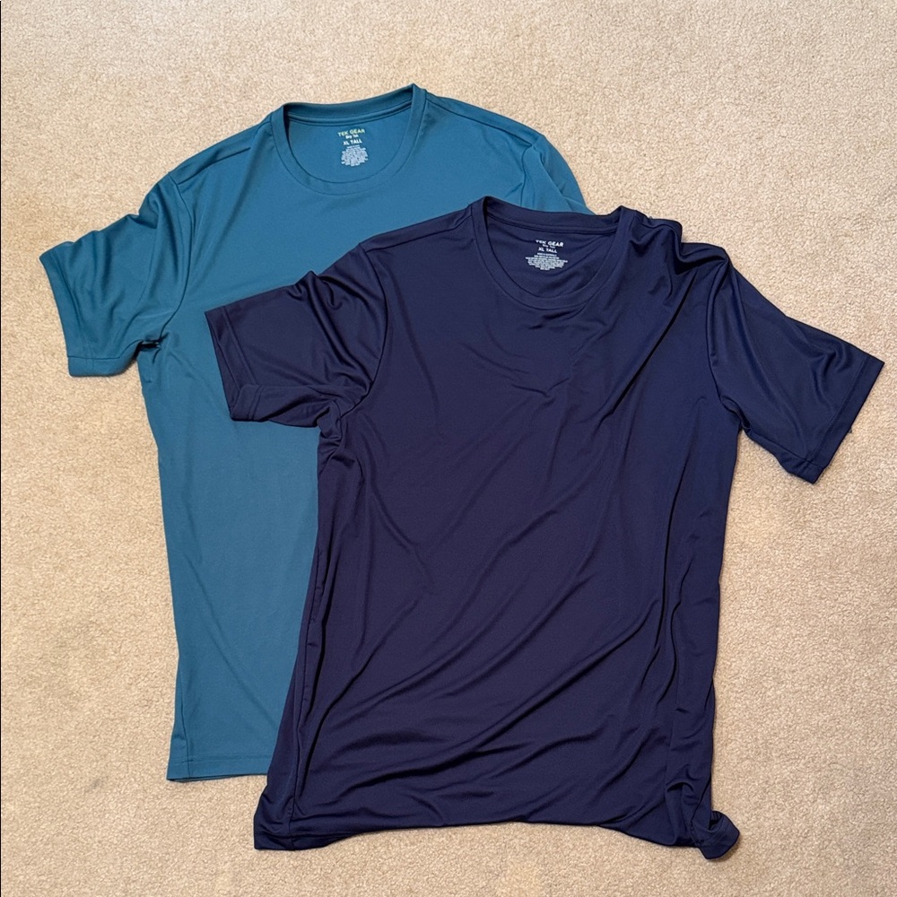 Men's Blue and Navy Moisture Wicking T-Shirts